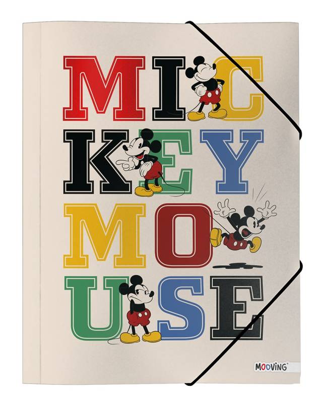 Carpeta 3 Solapas C/Elástico Oficio Mooving Mickey & Friend 5253