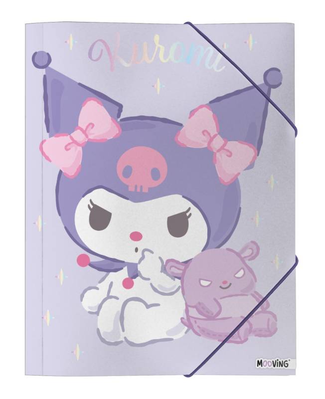 Carpeta 3 Solapas C/Elástico Oficio Mooving Kuromi 5255
