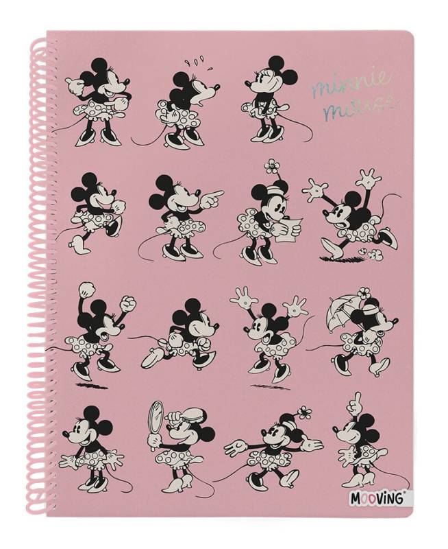 Cuaderno Mooving 29,7 C/Esp T/Semi Rígida 80 Hjs Raya Minnie Mouse 8131