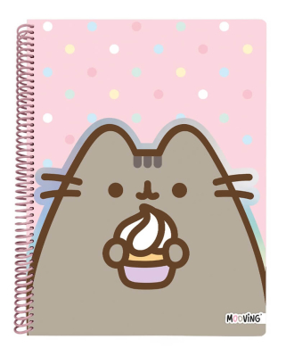 Cuaderno Mooving 29,7 C/Esp T/Semi Rígida 80 Hjs Raya Pusheen 8207
