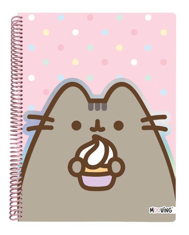 Cuaderno Mooving 29,7 C/Esp T/Semi Rígida 80 Hjs Raya Pusheen 8207
