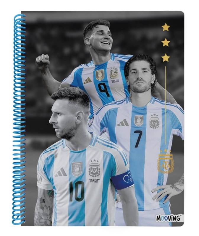 Cuaderno Mooving 29,7 C/Esp T/Semi Rígida 80 Hjs Raya Afa Selección 8229