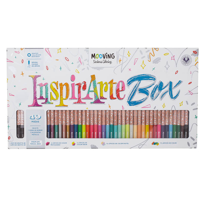 Lapices De Colores Mooving Inspirarte Box X 40 Colores 3019940