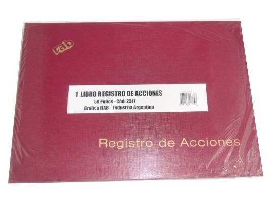 Libro Registro De Acciones 2311 Td 22X32 50 F