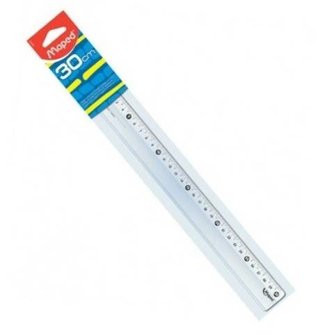 Regla Escolar Maped Cristal 30 Cm Paq X 20 Unid