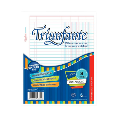 Repuesto Triunfante N°3 Contabilidad 4 Columnas