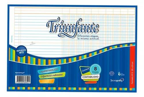 Repuesto Triunfante N°5 Contabilidad 8 Columnas
