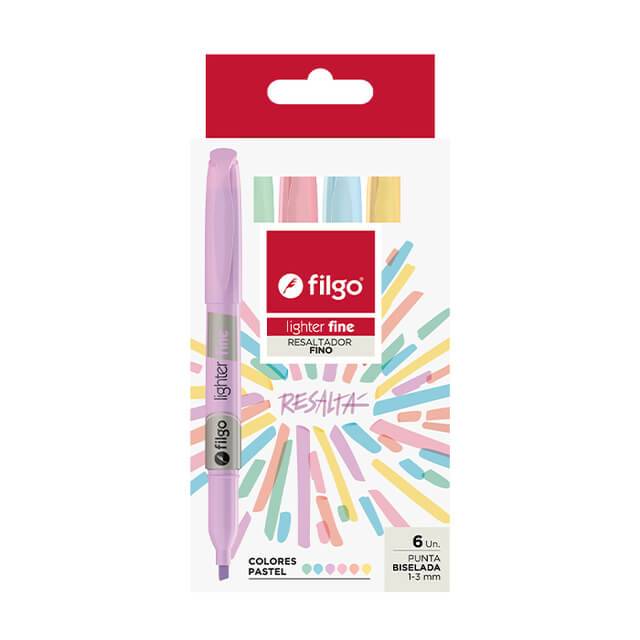 Resaltador Filgo Estuche X 6 Un Lighter Fine Pastel