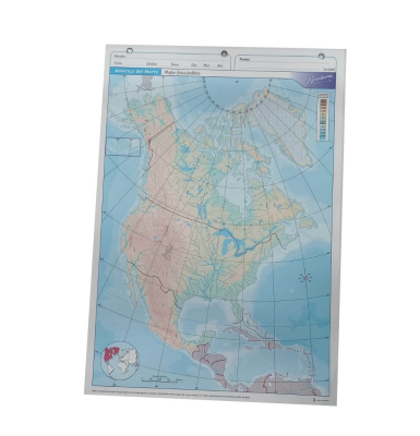 Mapa Rivadavia N°5 Físico Político America Del Norte 20 Hjs