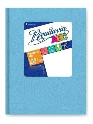Cuaderno Rivadavia Abc 19X24 Forrado T/D 48 Hjs Rayado Celeste