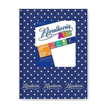 Cuaderno Rivadavia Abc 19X24 Lunares T/D 48 Hjs Rayado Azul