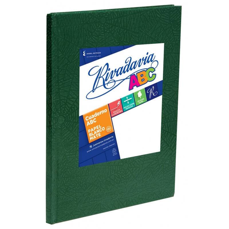 Cuaderno Rivadavia Abc 19X24 Forrado T/D 48 Hjs Cuadriculado Verde