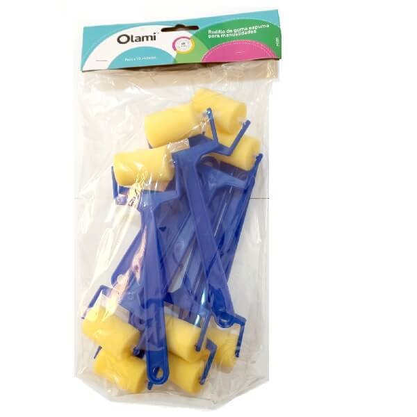 Rodillo De Goma Espuma Olami 4 Cm Bolsa X 10 Un