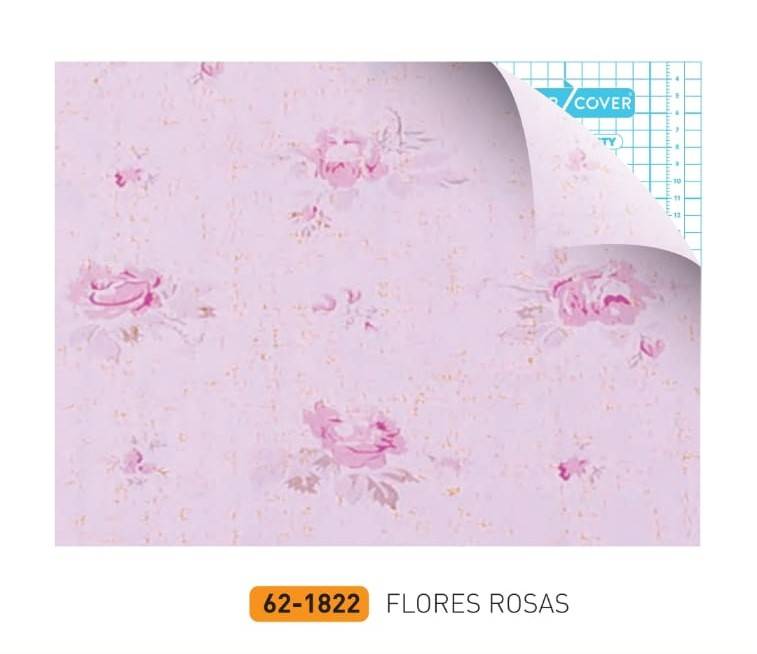 Rollo Autoadhesivo Lama 45X10 Mts Flor Rosa 1822