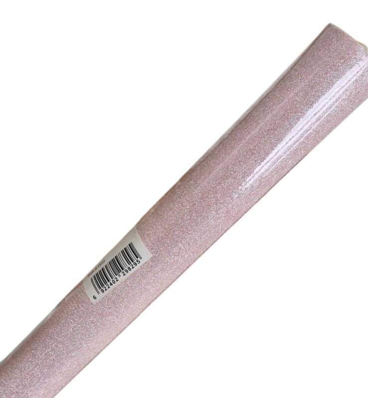 Rollo Autoadhesivo 45X10 Mts Glitter Rosa