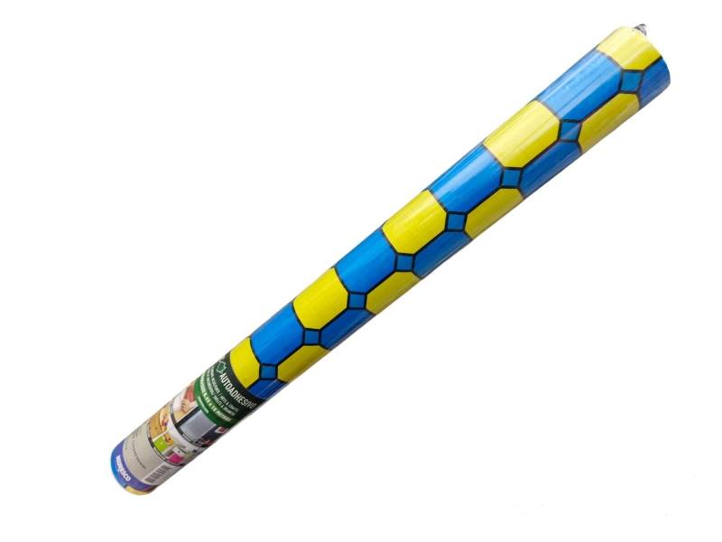 Rollo Autoadhesivo Muresco 45X10 Mts Panel Azul/Amarillo