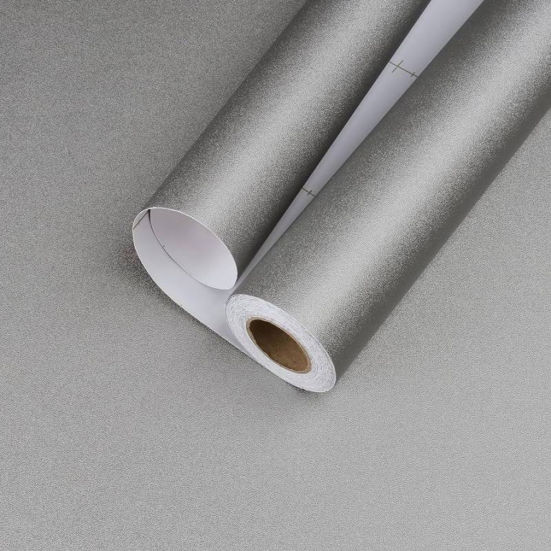 Rollo Autoadhesivo 45X10 Mts Glitter Plata Ts001