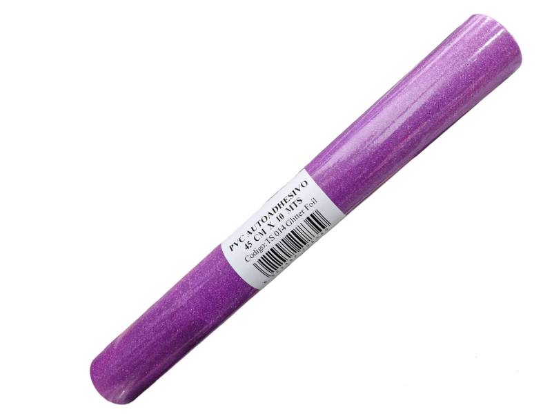 Rollo Autoadhesivo 45X10 Mts Glitter Violeta Ts014