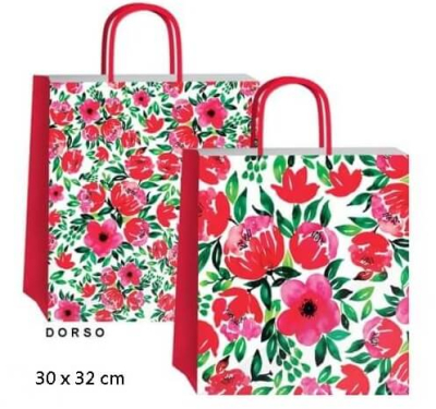 Bolsa P/Regalo Romipack Flores Acuarelas 30X32
