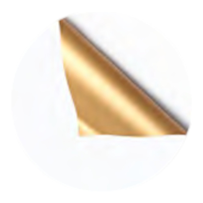 Papel Coreano Rexon 57X57Cm Bicolor Dorado 056 Blanco 10 Paq X 10