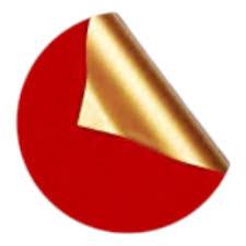 Papel Coreano Rexon 57X57Cm Bicolor Dorado 056 Rojo 18 Paq X 10