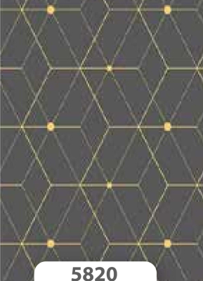 Rollo Autoadhesivo Self 45X15 Mts Hexagono Oro En Gris 5820
