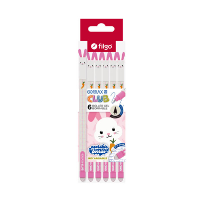Lapicera Roller Filgo Borrax Se Club Conejo Caja X 6 Un