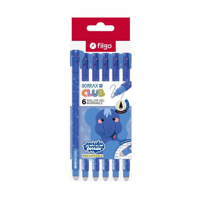 Lapicera Roller Filgo Borrax Se Club Elefante Caja X 6 Un