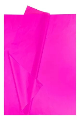 Papel Barrilete Fluo Rosa/Fucsia Paq X 10