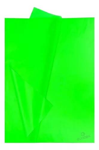 Papel Barrilete Fluo Verde Paq X 10
