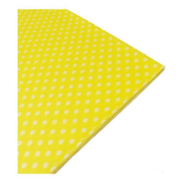 Papel Barrilete Lunares Amarillo Paq X 10