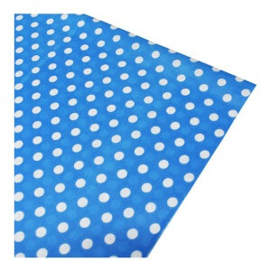 Papel Barrilete Lunares Celeste Paq X 10