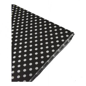Papel Barrilete Lunares Negro Paq X 10