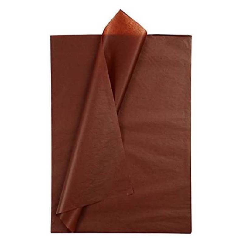 Papel Barrilete Color Marrón Paq X 50
