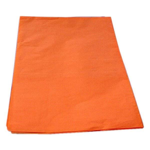 Papel Barrilete Color Naranja Paq X 50