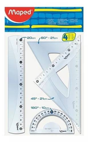 Set De Geometría Maped 4 Piezas 15 Cm