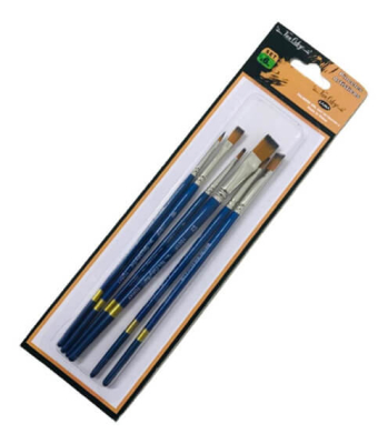 Pincel Van Orley Sintetico Chato 1001F Blister X 6 Unid
