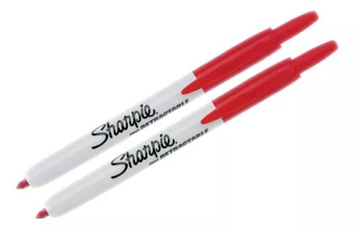 Marcador Sharpie Retractil Fino Permanente Rojo