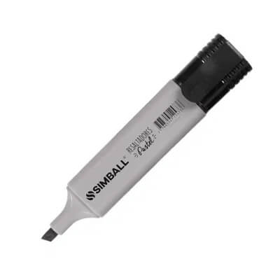 Resaltador Simball Plano Pastel Gris