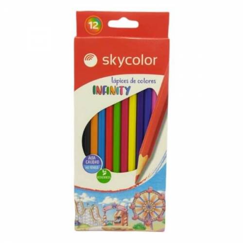 Lapices De Colores Skycolor Infinity X 12 Largos