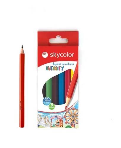Lapices De Colores Skycolor Infinity X 6 Cortos