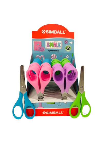 Tijera Escolar Simball Smile 12 Cm Punta Redonda