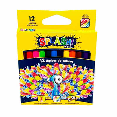 Lapices De Colores Splash X 12 Cortos