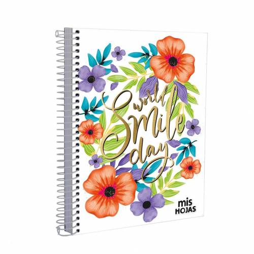 Cuaderno Mis Hojas Spring 16x21 C/esp X 100 Hjs Rayado