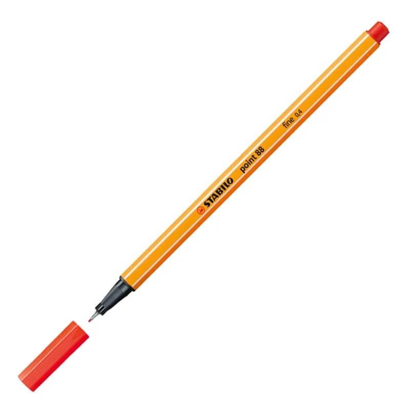 Microfibra Stabilo Point 88/48 Pta Metal 0,4Mm Rojo Claro
