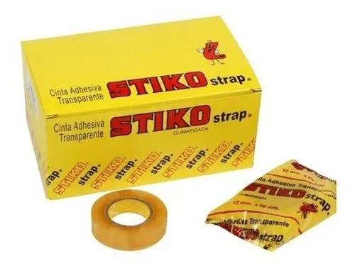 Cinta Adhesiva Stiko 12Mm X 30Mts Caja X 12 Unid