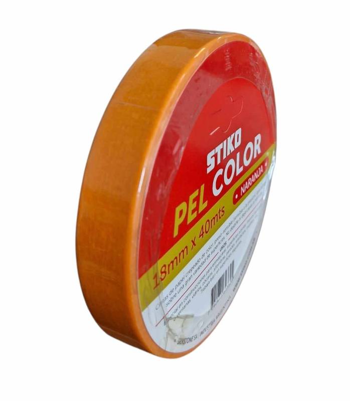 Cinta De Papel 18Mm X 40Mts Stiko Color Naranja