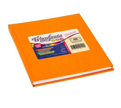 Cuaderno Triunfante 123 Forrado 19X23 T/D 96 Hjs Cuadriculado Naranja