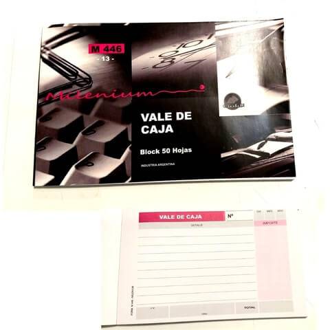 Talonario Vale De Caja M446 1/4 Of 50Hjs