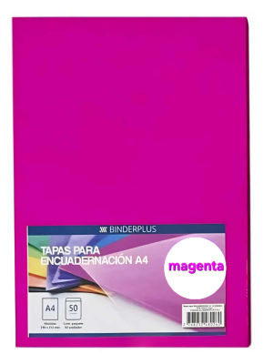 Tapa P/Encuadernación Pvc A4 Paq X 50 Unid Magenta